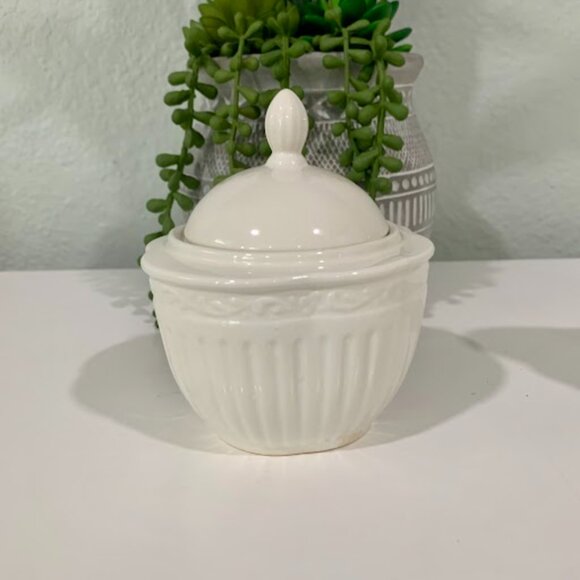 VTG~Mikasa Italian Countryside Creamer Sugar + 4 mugs - Picture 4 of 6